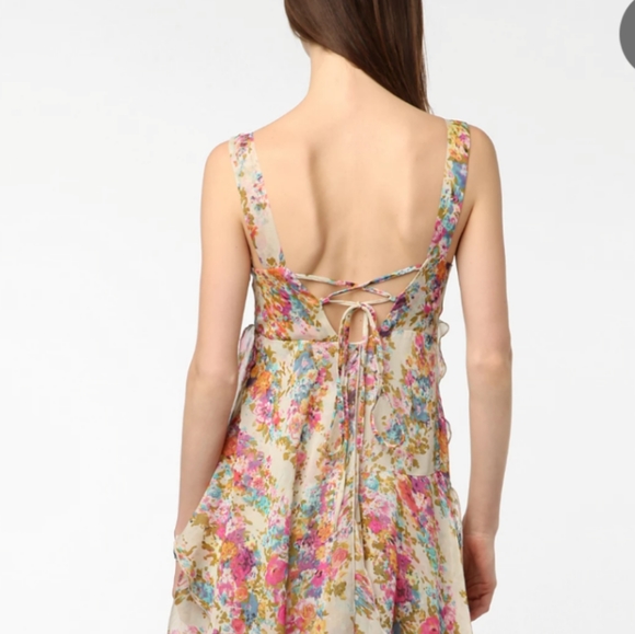 UNIF Flounce Chiffon high low dress (sz SMALL) - Picture 5 of 9